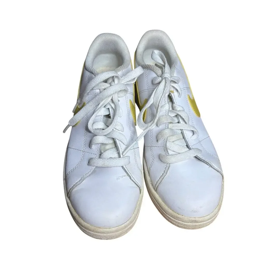 Nike Court Royale 2 Women Shoes White Yellow Size 7 Casual Sneaker CU9038 107